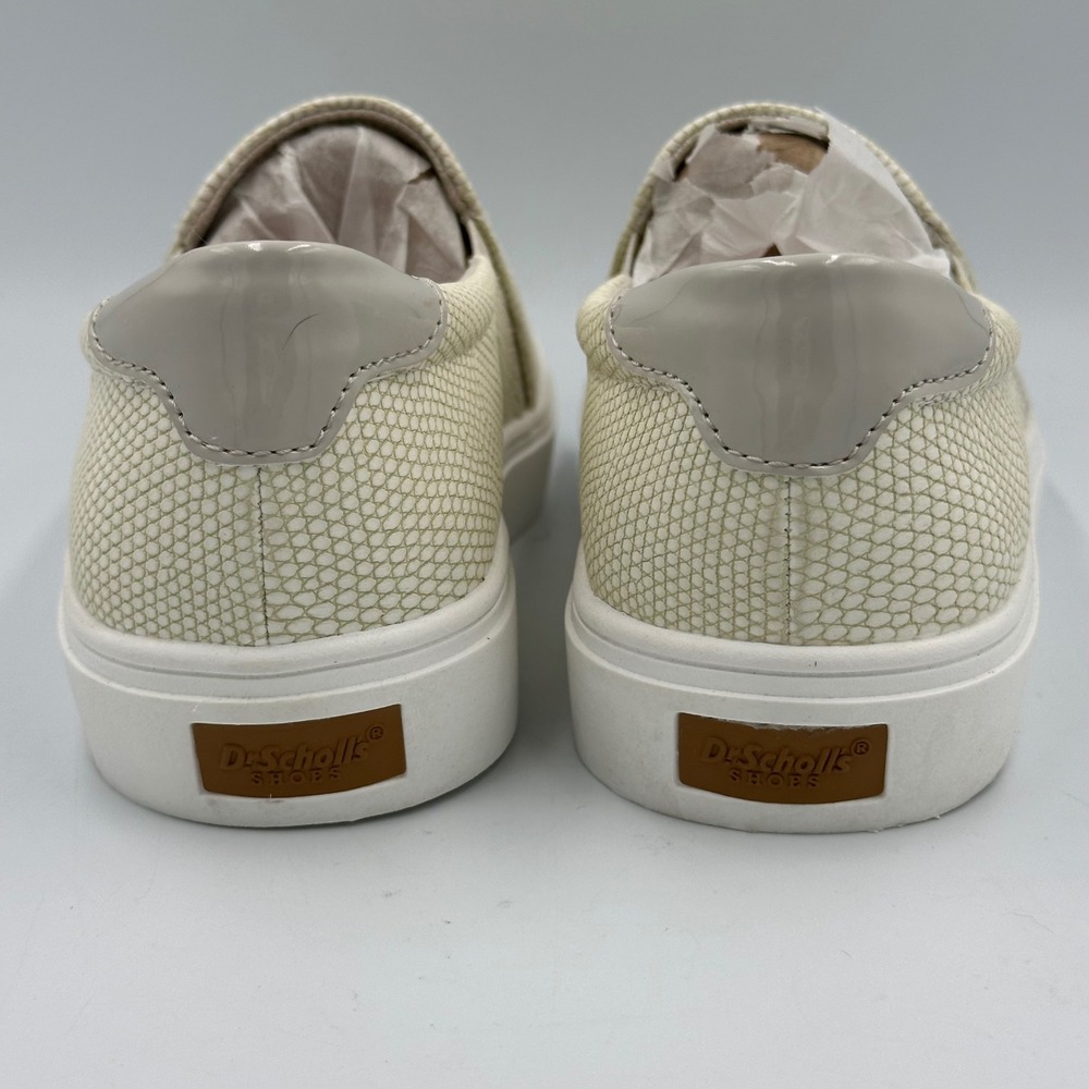 Dr. Scholl's Nova Slip On Sneakers Women 8M Cream Snake Embossed New - Picture 7 of 10